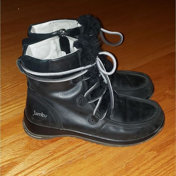 Jambu Denali Black Leather Boots - Picture 1 of 8